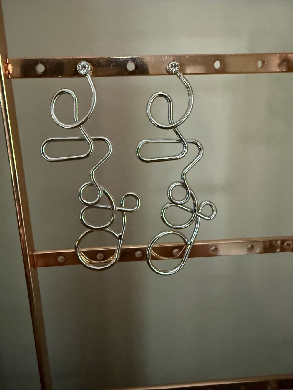 Free People Silver Wire Abstract Earrings